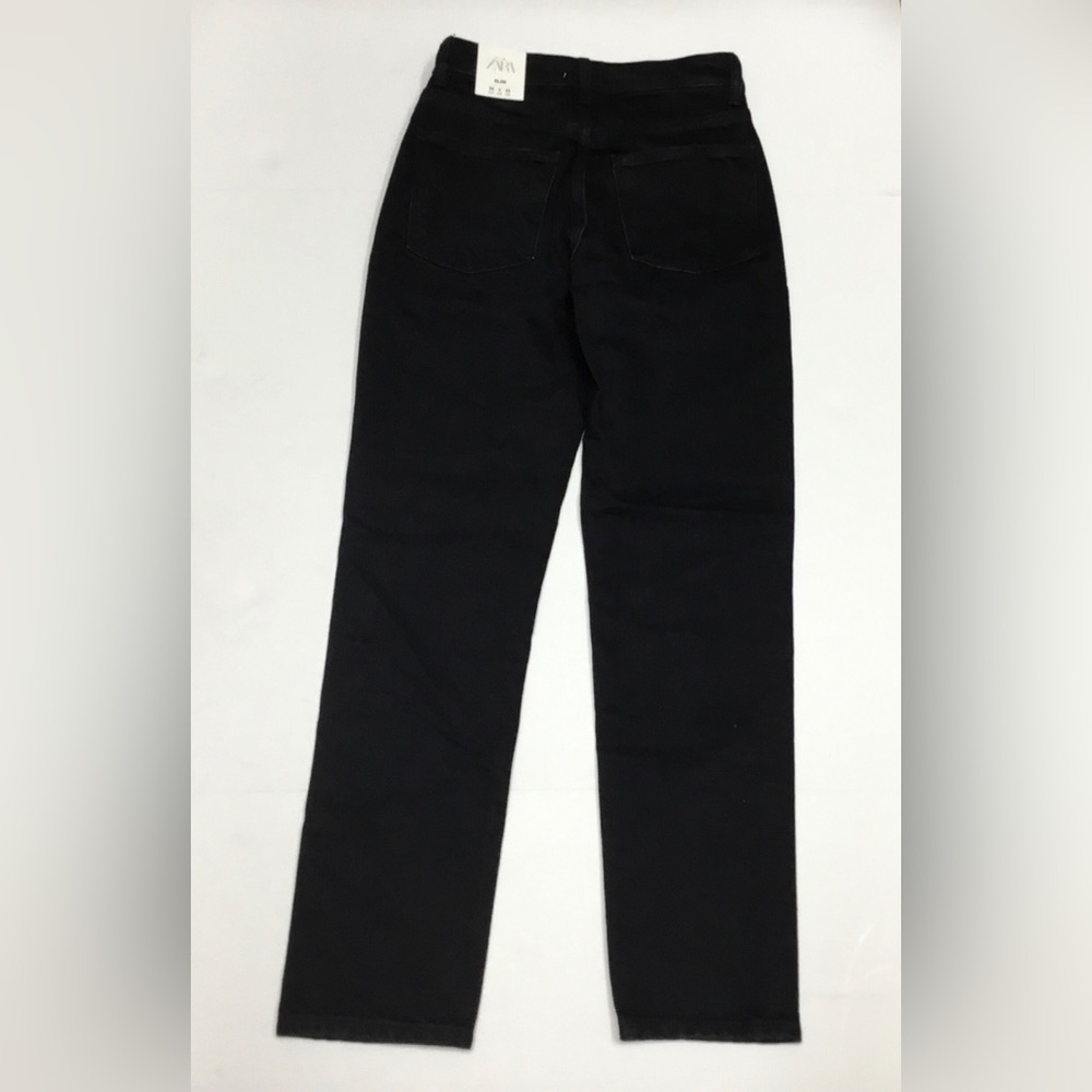 NWT ZARA High Rise Ankle Length Black Jeans. Size 2 - Picture 4 of 9